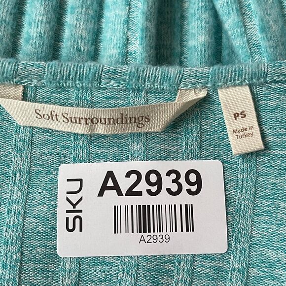 Soft Surroundings Women Open Front Cardigan Size PS Green Stretch - Picture 2 of 9